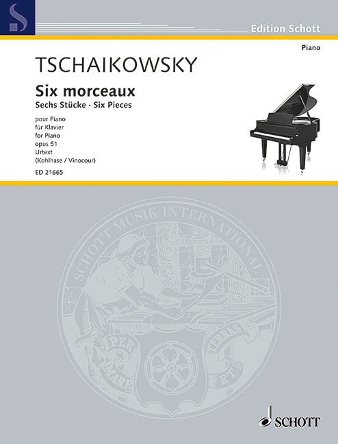 Tchaikovsky, Peter Ilyich - 6 pieces op. 51 - Piano Solo - Schott Music ED21665