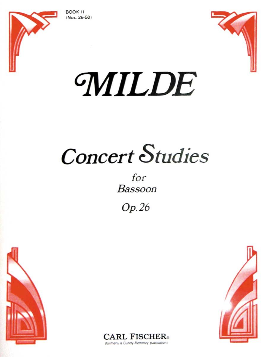 Concert Studies Op 26 for Bassoon - Book 2 No 26-50 - Milde