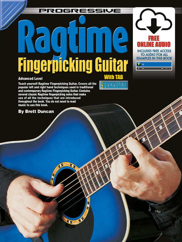 Progressive Ragtime Fingerpicking Guitar Meth BkCD