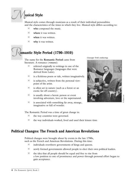 The Romantic Spirit 1790-1910 Book 1 Book/CD