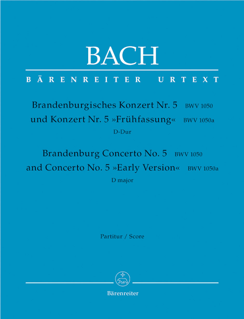 BRANDENBURG CONCERTO NO 5 SCORE NEW ED - BACH J S