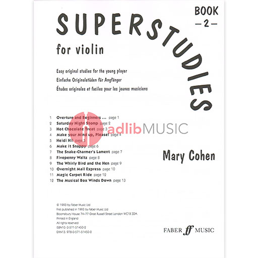 Superstudies for Violin Book 2