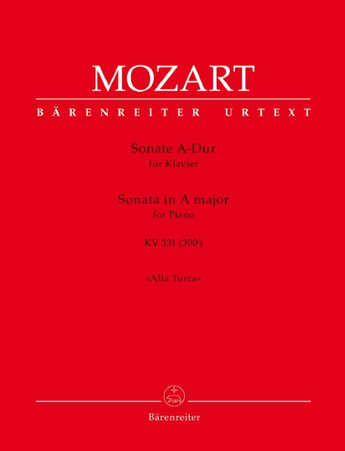 Mozart Piano Sonata in A Major K 331 - Mozart Wolfgang Amadeus Barenreiter BA11816
