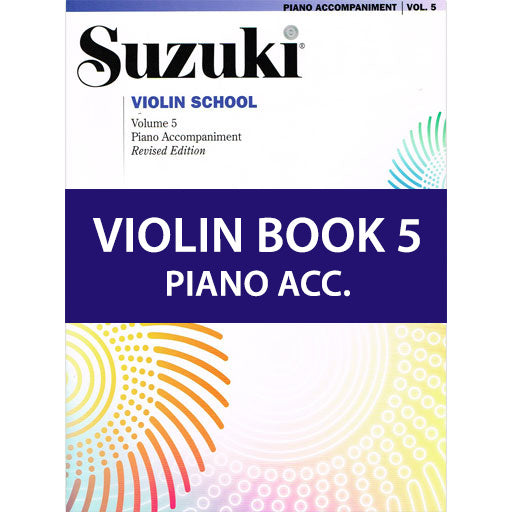 Suzuki Violin School Book/Vol. 5 International Edition - Piano Accomp 35172