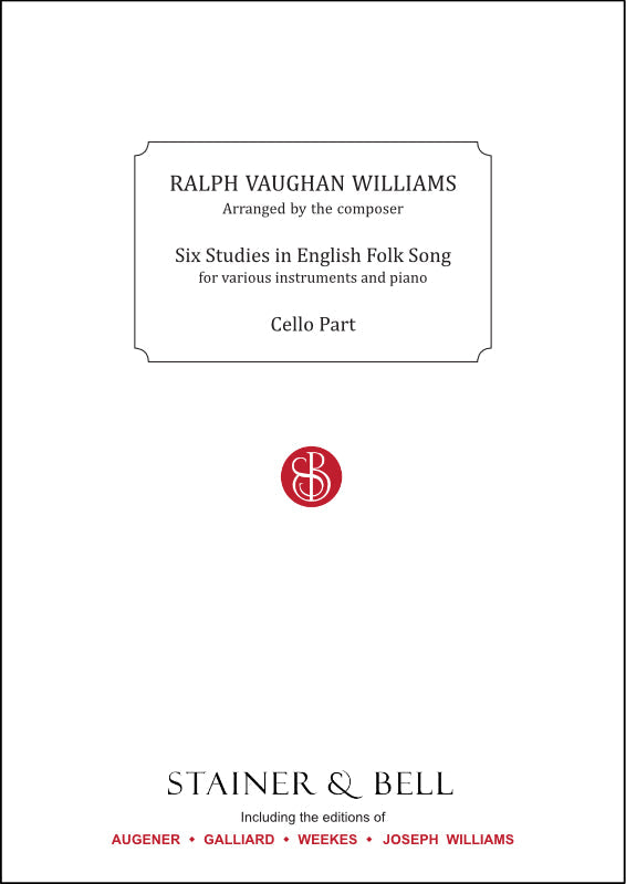 Six Studies in English Folk Song- Cello Part