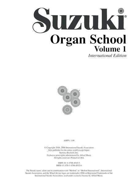 Suzuki Organ School Volume 1 Book/CD