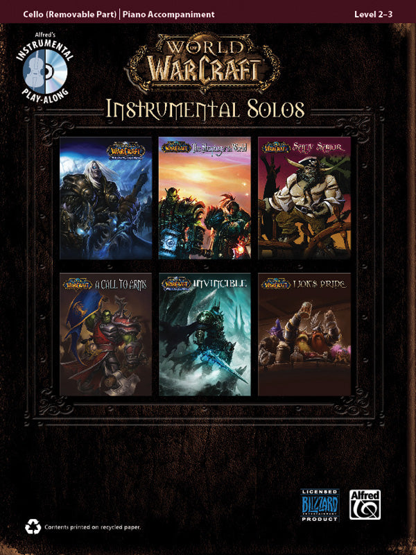 WORLD OF WARCRAFT INSTRUMENTAL SOLOS CELLO BK/CD
