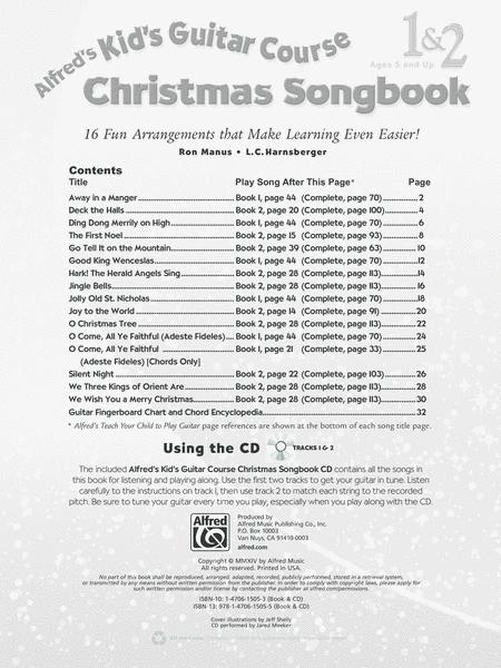 Alfreds Kids Guitar Course Christmas Songbook