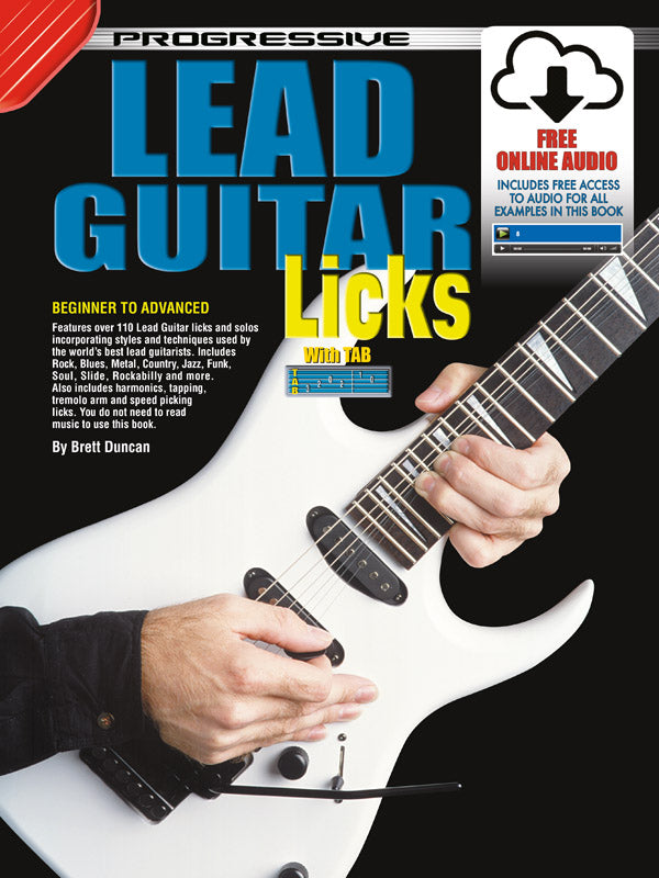 Progressive Lead Guitar Licks Bk/OLA