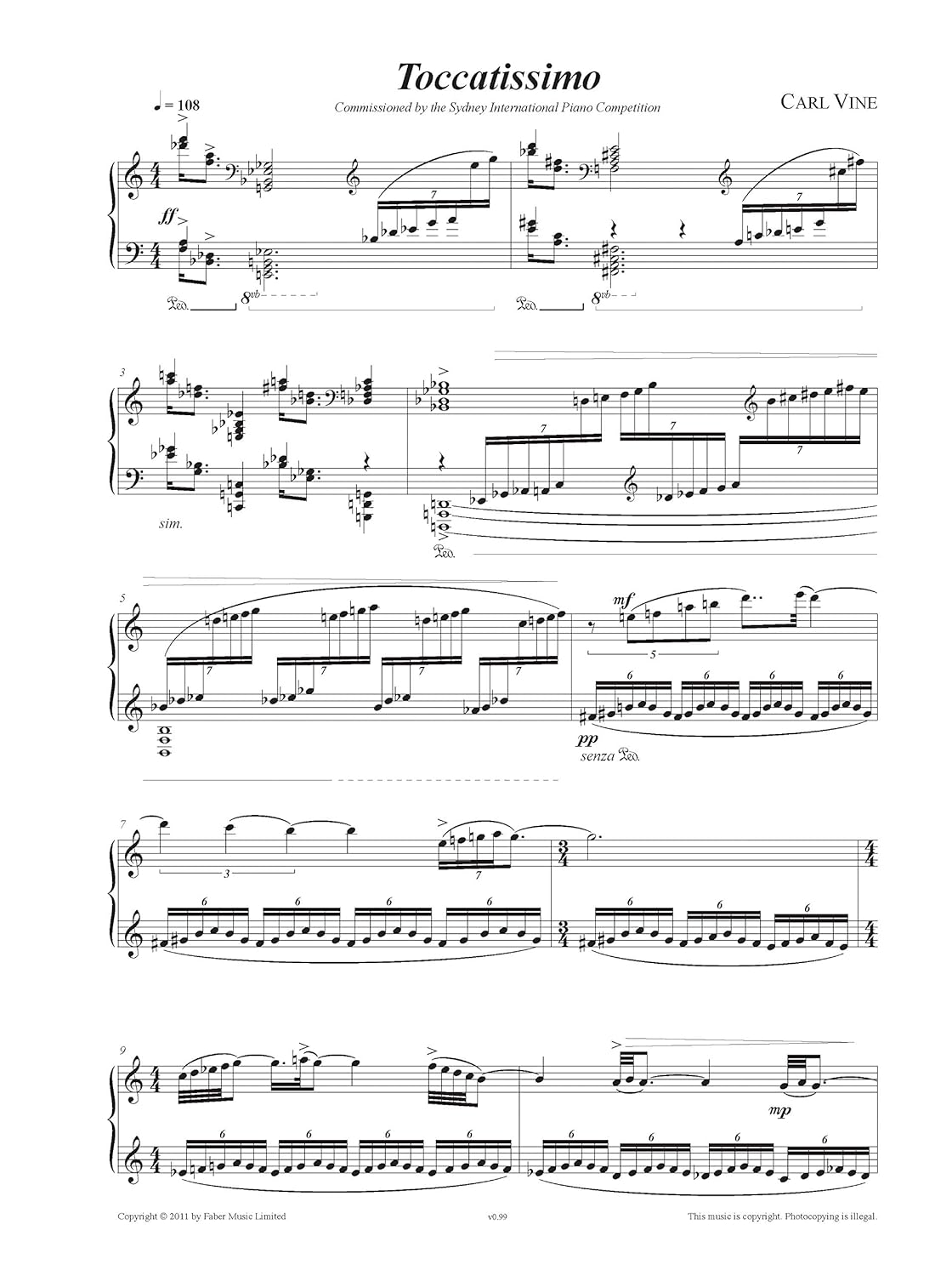 Toccattissimo Piano Solo