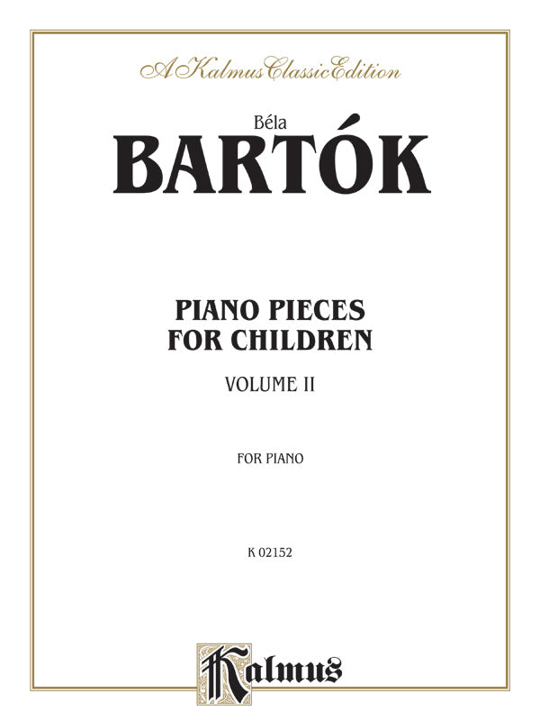 BARTOK FOR CHILDREN BK 2 NEW ENG