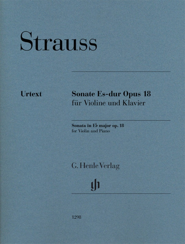 Strauss Violin Sonata in Eb Major Op 18 Violin/Pno