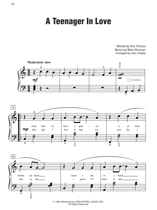 Simply Rock 50s EasyPiano - Coates - Alfred 30043