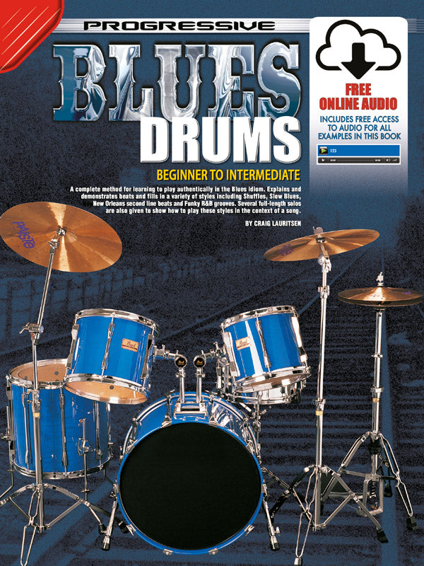 Progressive Blues Drums Bk/OLA
