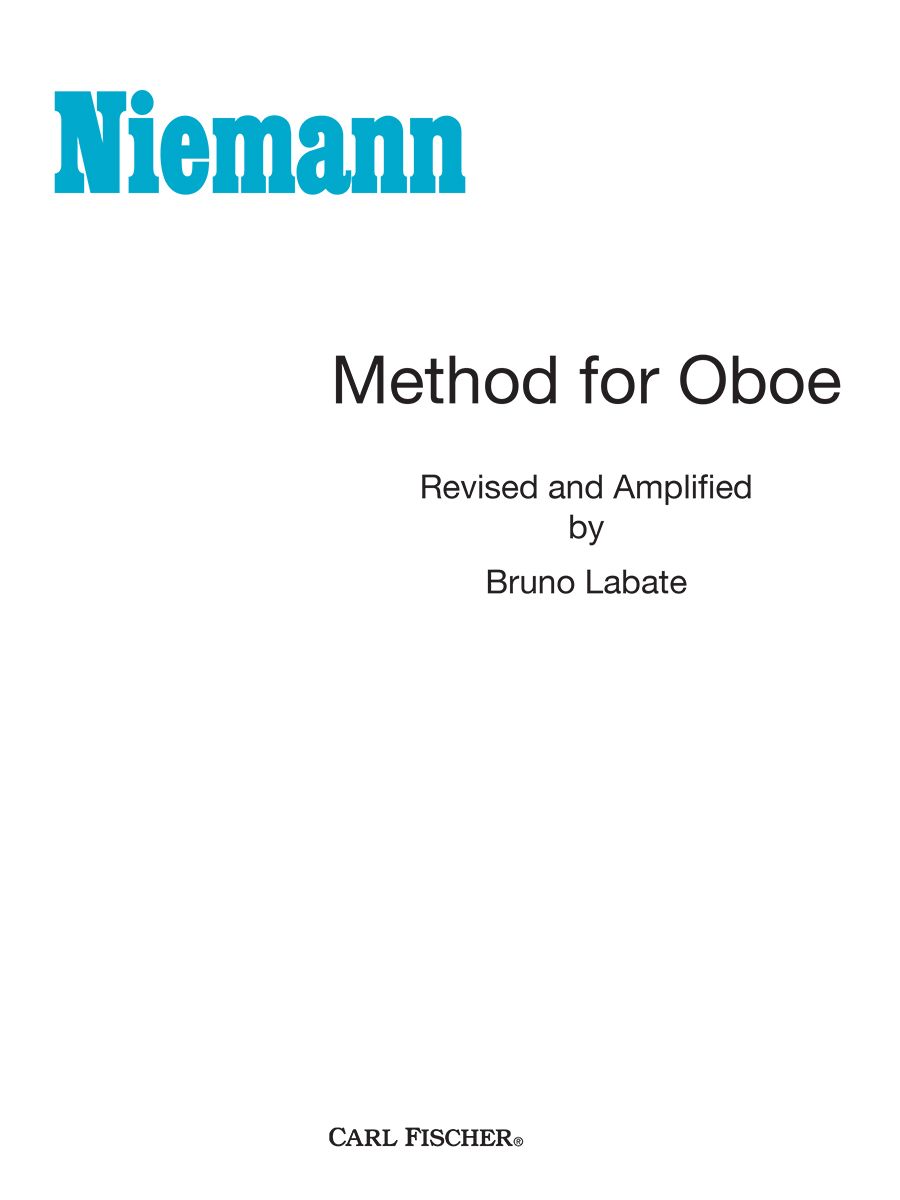 Method for Oboe - Neimann - Carl Fischer O1524