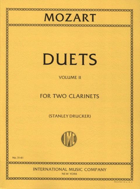 Six Duets for Two Clarinets Volume 2