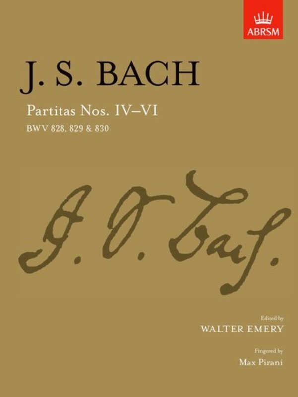 Bach Partitas IV-VI BWV 828-830 Piano
