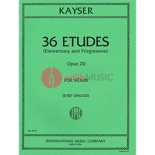Kayser 36 Studies for Violin Op 20