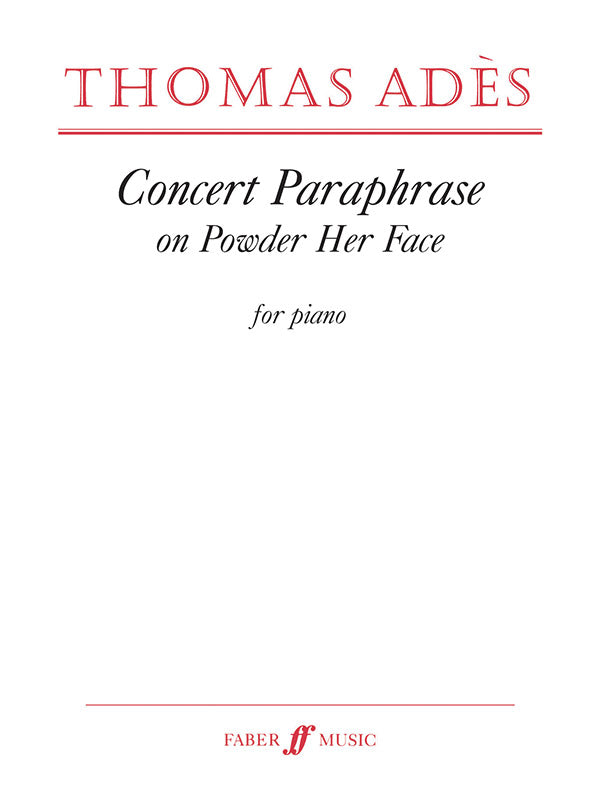 CONCERT PARAPHRASE ON POWDER HER FACE PNO