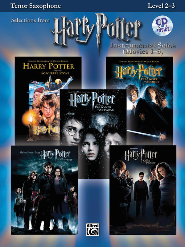 HARRY POTTER SOLOS MOVIES 1-5 TENOR SAX BK/OLA