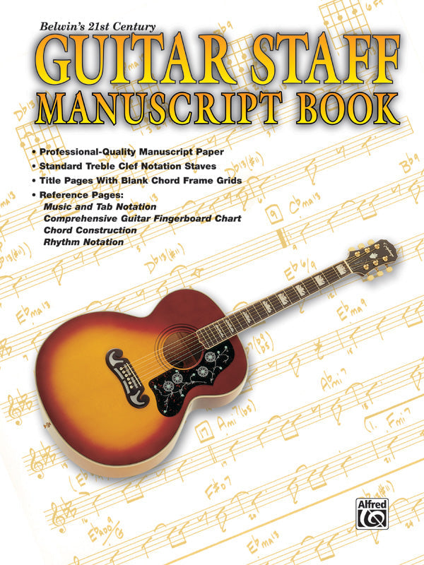 GUITAR STAFF MANUSCRIPT BOOK