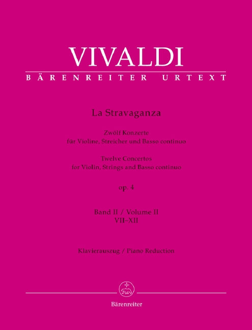 La Stravaganza Op 4 Volume 2 No 7-12 Violin/Piano - Vivaldi Antonio Ed Schwemer Bettina Barenreiter BA7567-90