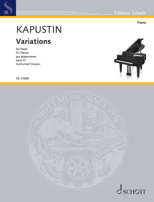 Kapustin Variations for Piano in Db Major Op 41 - Kapustin Nikolai