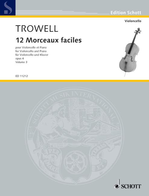 12 Morceaux Faciles Op 4 Book 3 Cello/Piano