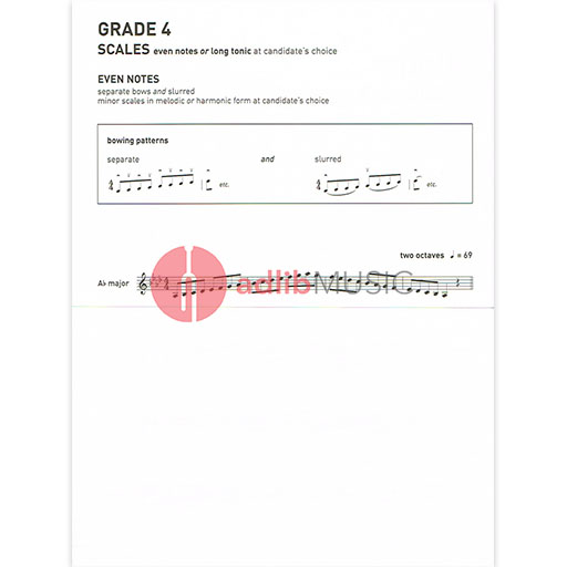 Violin Scales & Arpeggios, ABRSM Grade 4 - from 2012