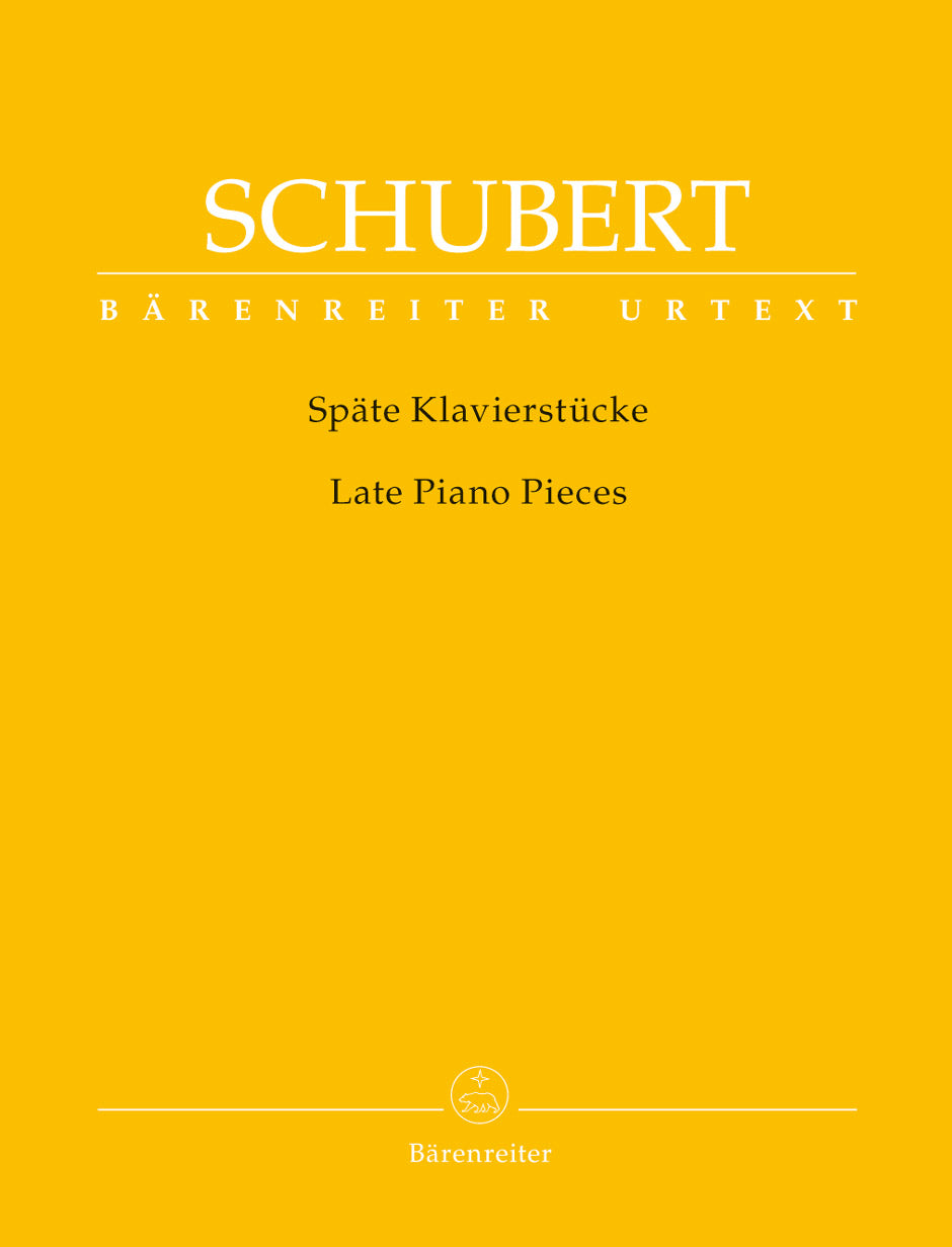Schubert Late Piano Pieces - Schubert Franz Durr Walther Barenreiter BA9634