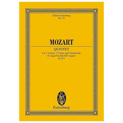 String Quintet Eb major K 614 - Study Score - Wolfgang Amadeus Mozart - Eulenburg Study Score