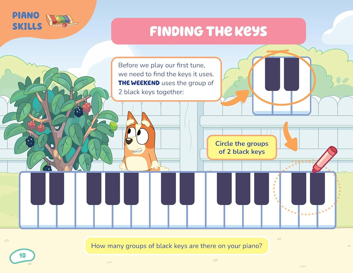 Bluey First Ever Piano Book by Joff Bush