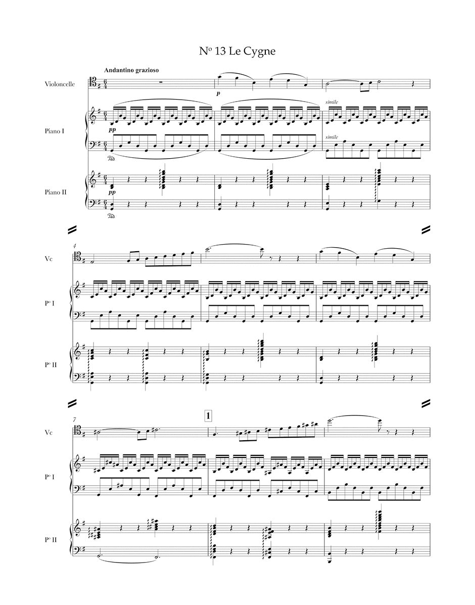 The Carnival of the Animals Score Saint-Saens