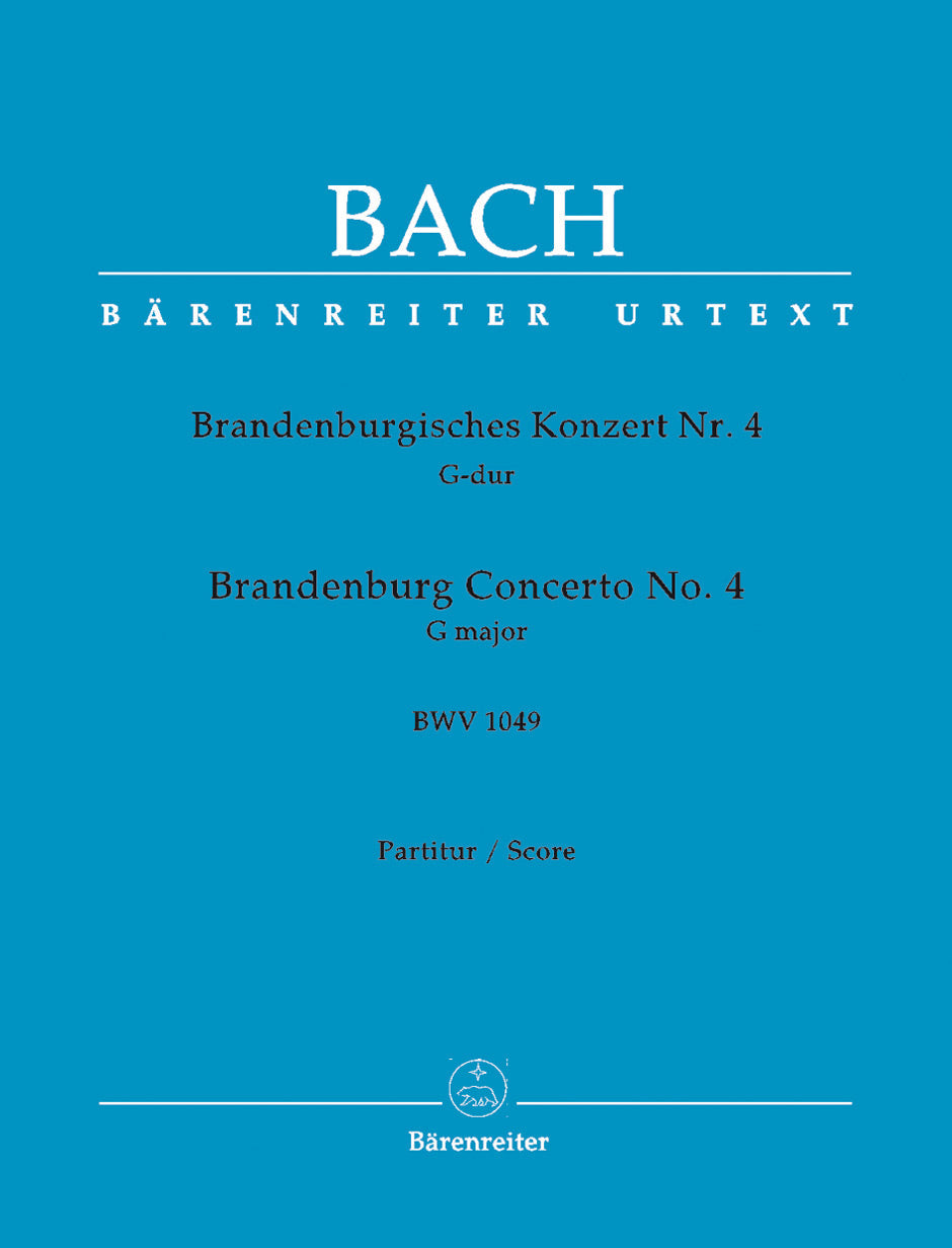 BRANDENBURG CONCERTO NO 4 NEW ED SCORE