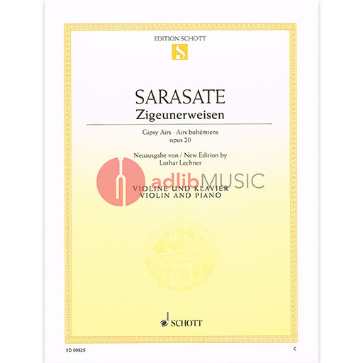 Sarasate - Zigeunerweisen - Violin/Piano Accompaniment Schott SCED09625