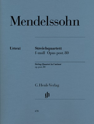 String Quartet in F minor Op post 80 Score/Parts