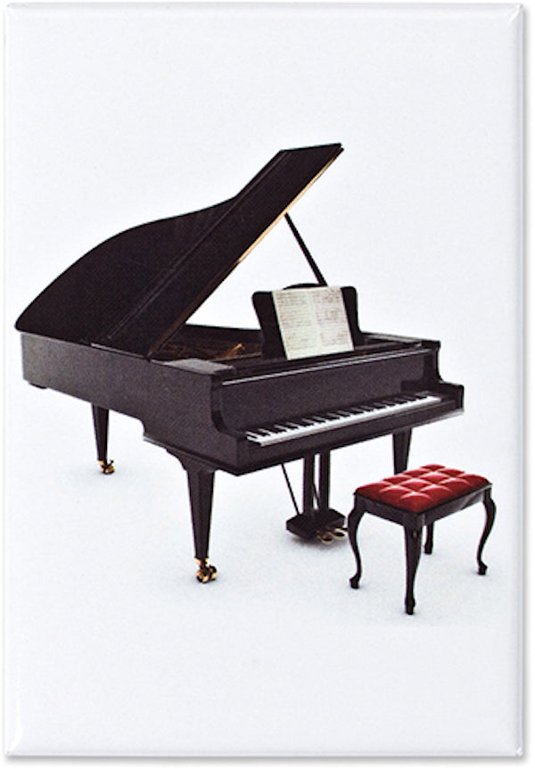 Grand Piano Fridge Magnet with White Background