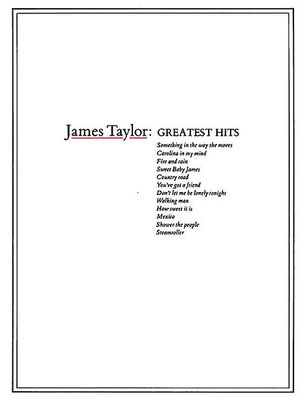 James Taylor Greatest Hits PVG