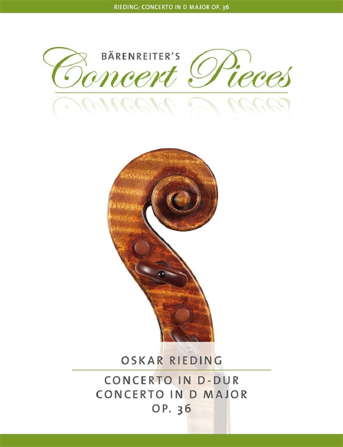 Violin Concerto in D Major Op 36 Violin/Piano - Rieding Oskar Barenreiter BA10697