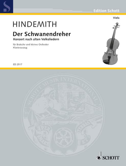 Hindemith Der Schwanendreher Viola/Piano