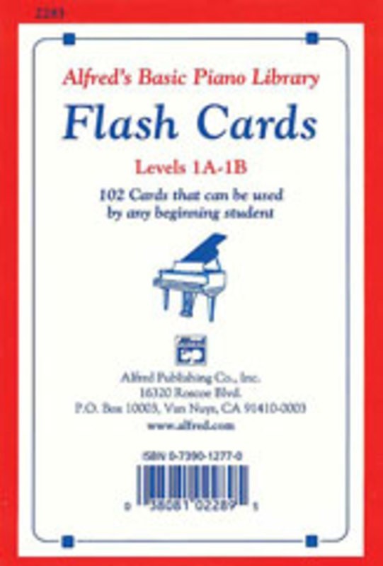 Alfred's Basic Piano Library - Flash Cards Levels 1A & 1B - Alfred Music