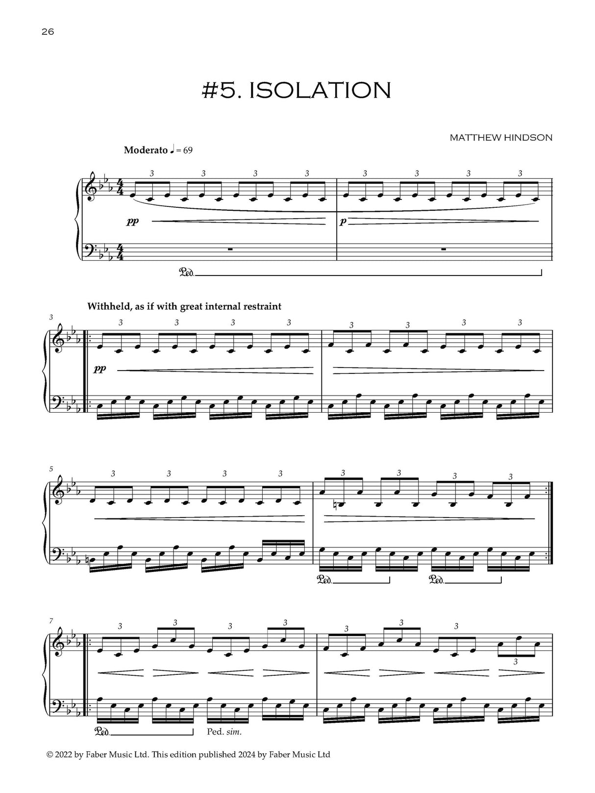 Sad Piano - Matthew Hindson for Piano Solo