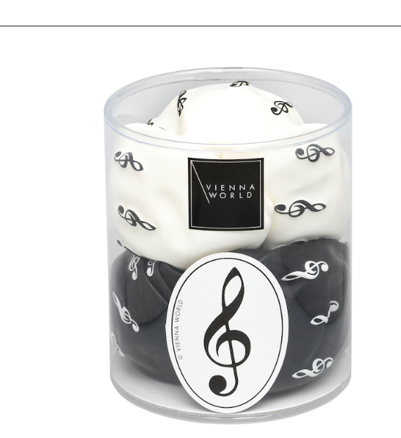 Balloon White with Black Treble Clefs