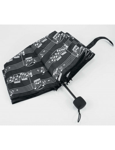 Folding Umbrella Black with Manuscript