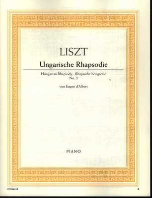 Hungarian Rhapsody No. 2 C sharp minor - Franz Liszt - Piano Schott Music