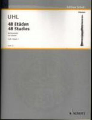 Uhl - 48 Studies Book 1 - Clarinet Solo Schott KLB12