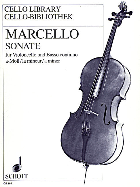 Marcello Cello Sonata No 3 in A Minor Vc/Pno