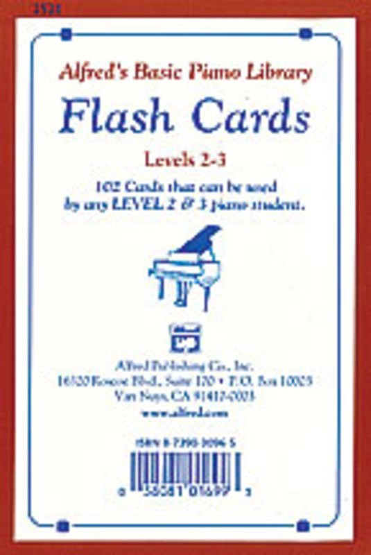 Alfred's Basic Piano Library - Flash Cards Levels 2 & 3 - Alfred Music