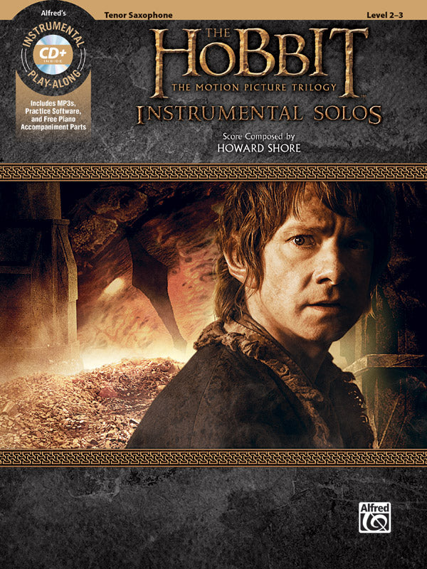 Hobbit Motion Picture Trilogy Solos Tsax Bk/CD