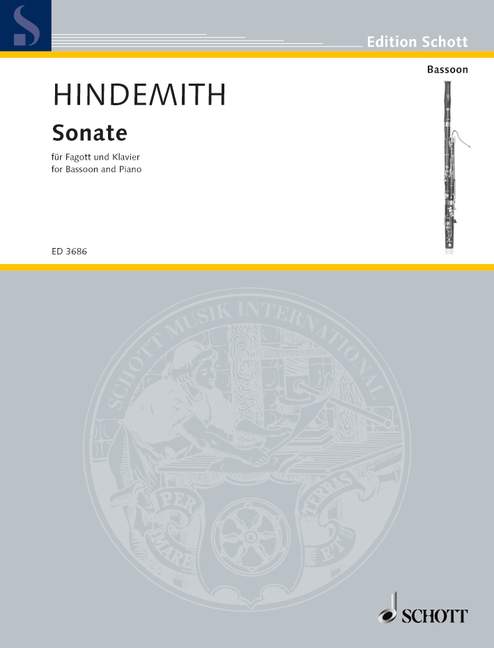 Hindemith - Sonata (1938) - Bassoon/Piano Accompaniment Schott ED3686